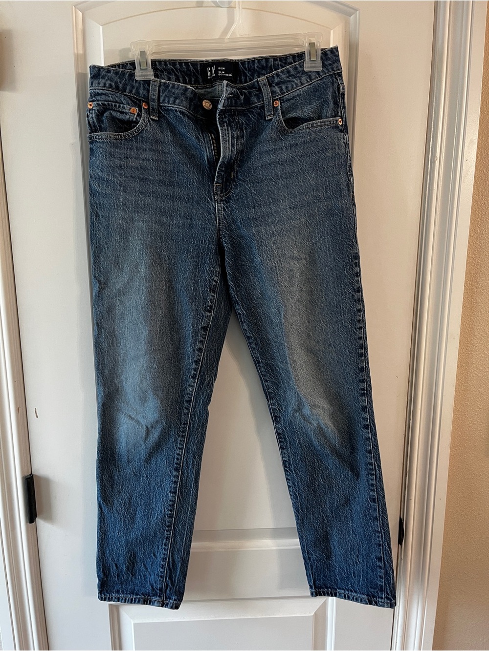 GAP Slim Boyfriend Jeans in Dark Blue Denim